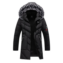 Load image into Gallery viewer, Winter Parka Men's Solid Jacket 2019 New Arrival Thick Warm Coat Long Hooded Jacket Fur Collar Windproof Padded Coat Fashion Men