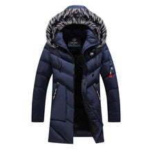 Load image into Gallery viewer, Winter Parka Men's Solid Jacket 2019 New Arrival Thick Warm Coat Long Hooded Jacket Fur Collar Windproof Padded Coat Fashion Men
