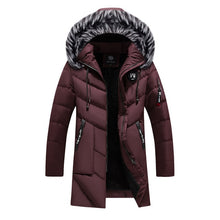 Load image into Gallery viewer, Winter Parka Men's Solid Jacket 2019 New Arrival Thick Warm Coat Long Hooded Jacket Fur Collar Windproof Padded Coat Fashion Men