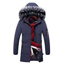 Load image into Gallery viewer, Winter Parka Men's Solid Jacket 2019 New Arrival Thick Warm Coat Long Hooded Jacket Fur Collar Windproof Padded Coat Fashion Men