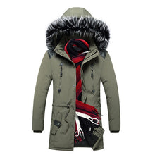 Load image into Gallery viewer, Winter Parka Men's Solid Jacket 2019 New Arrival Thick Warm Coat Long Hooded Jacket Fur Collar Windproof Padded Coat Fashion Men